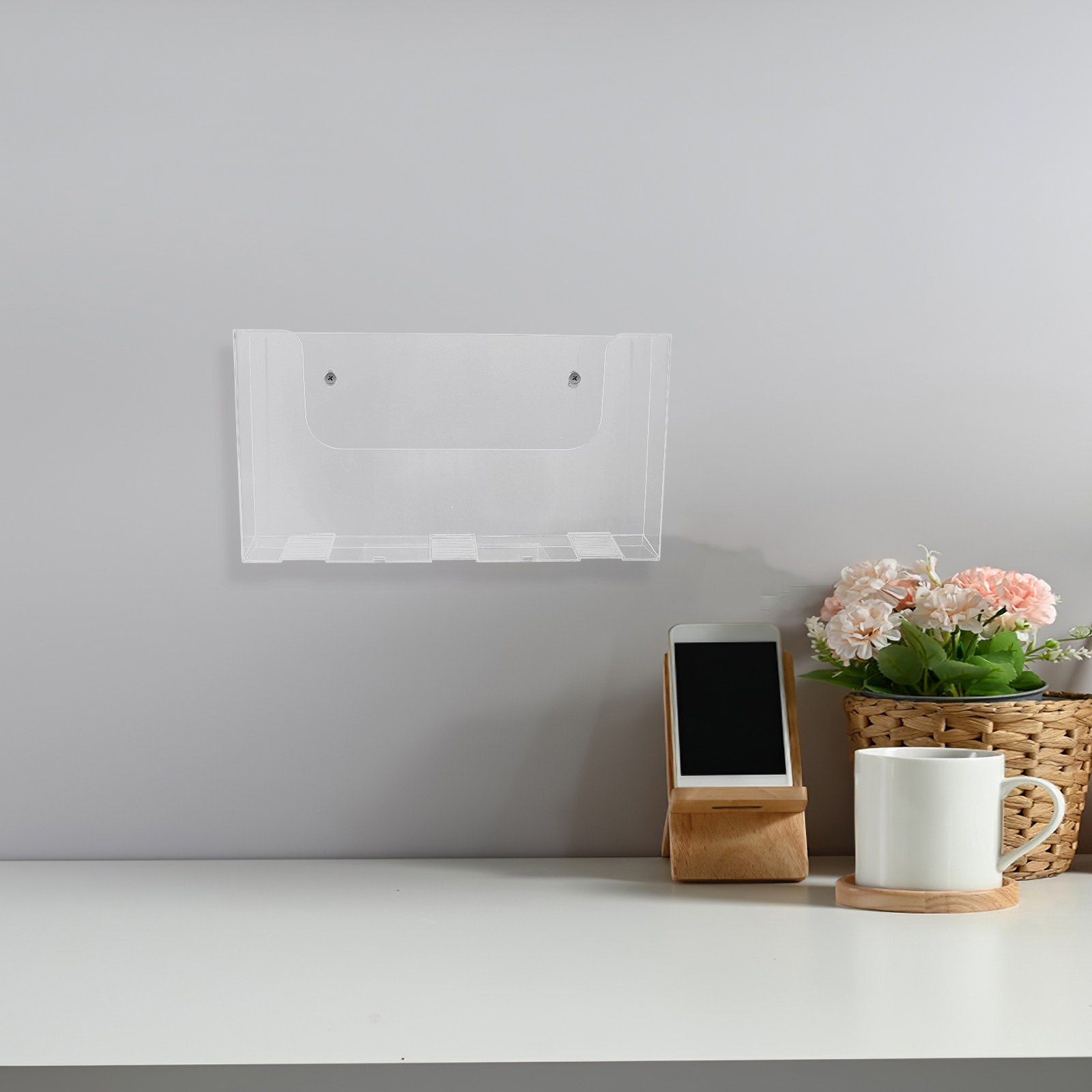 Magazine Holder Rack - 2Pcs Wall Mounted Magazine Holder Acrylic