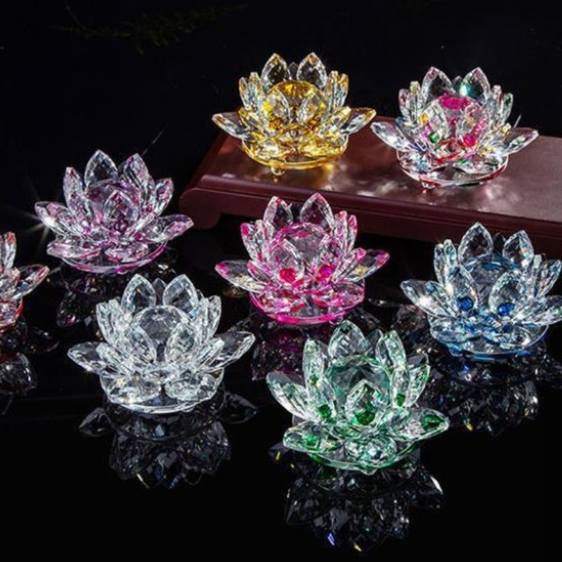 Crystal Lotus Flower Figurine  - огляд і ціна Paper Weight Crystal